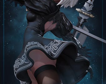 Collectible Figure - 2B | NieR:Automata | 1/10 Scale | Resin Figure | Unpainted