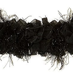 Black Floral Trim 70 inch Length by 2 inch made by Expo International