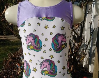 Unicorn leotard, swimsuit, bathing suit for dance, gymnastics, swimming, twirl, tumble time