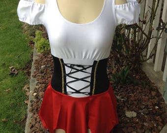 Girls traditional pirate dress costume