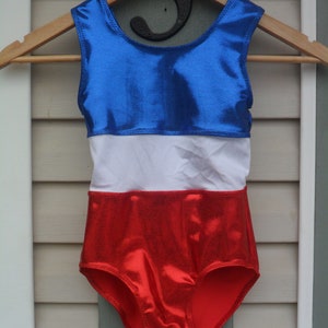 Patriotic United States of America Red, White and Blue Leotard or Biketard image 6