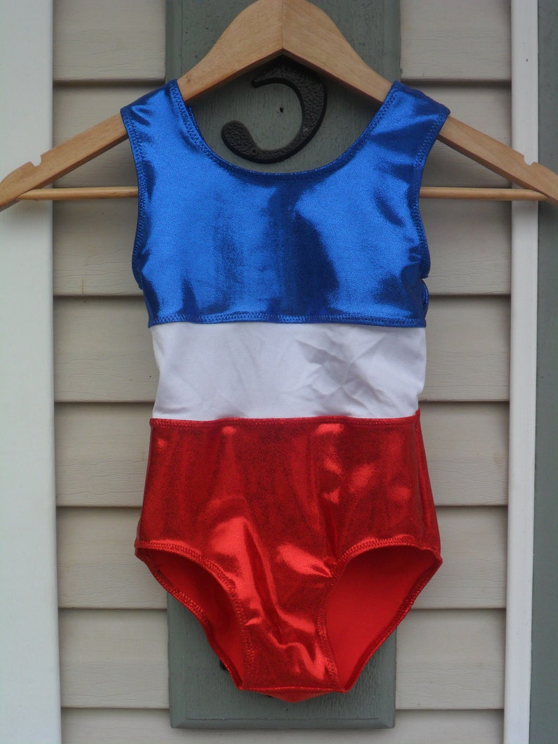 Patriotic United States of America Red, White and Blue Leotard or Biketard image 6