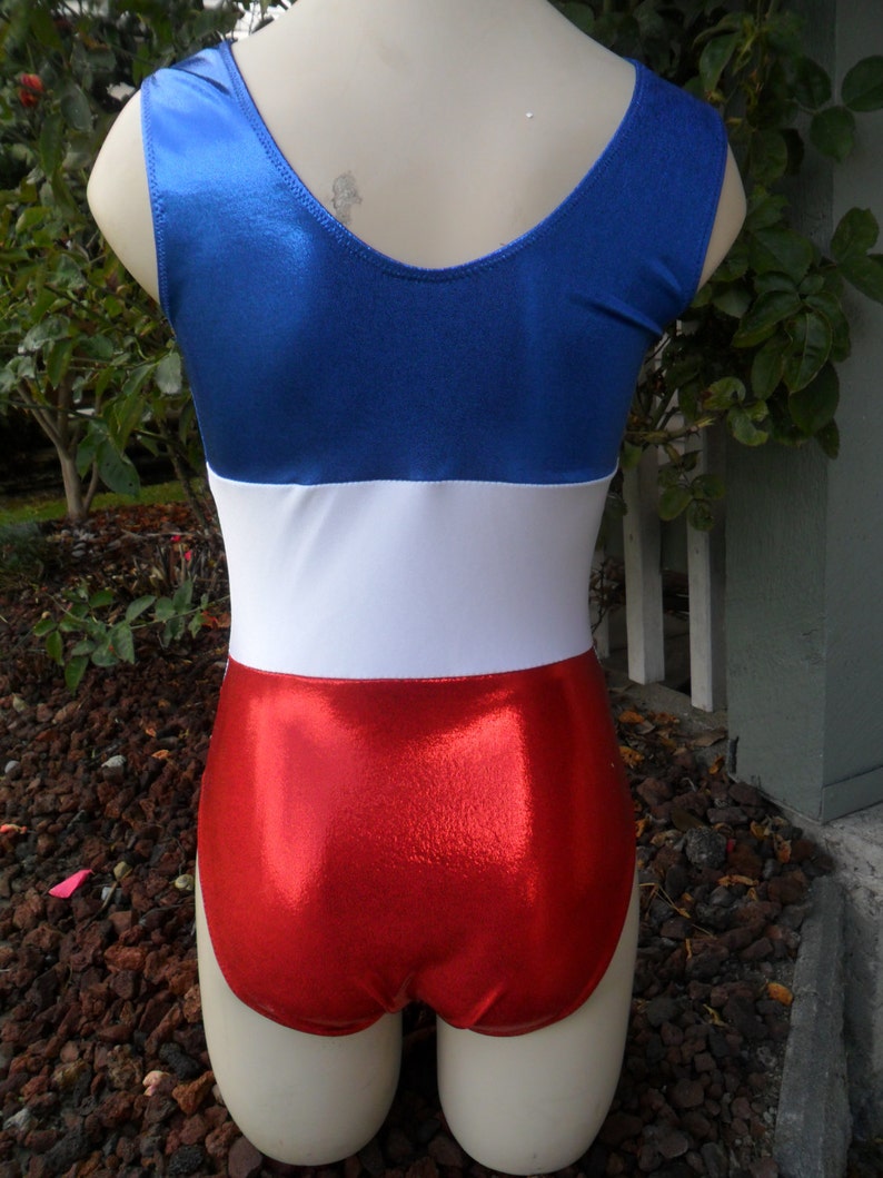 Patriotic United States of America Red, White and Blue Leotard or Biketard image 8