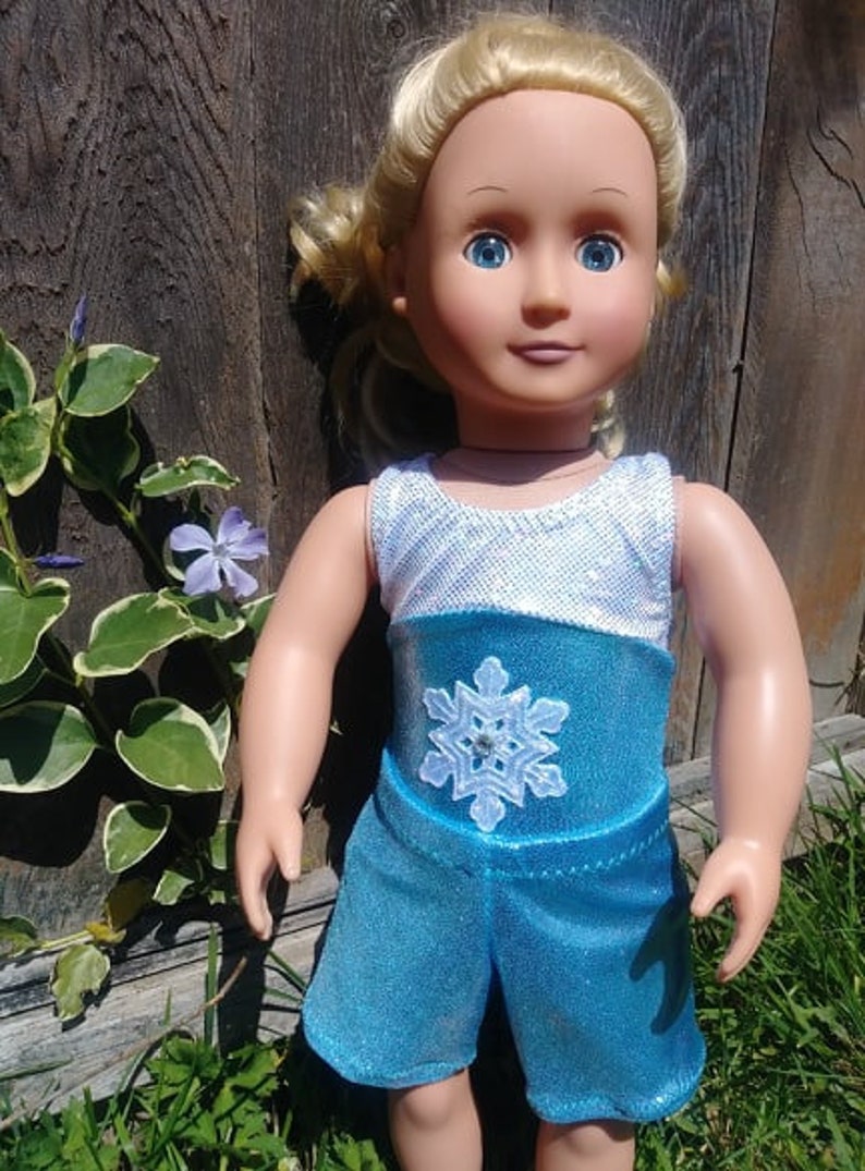 Disney inspired Elsa Frozen leotard shorts gift pack No Sleeve for dance, gymnastics etc image 9