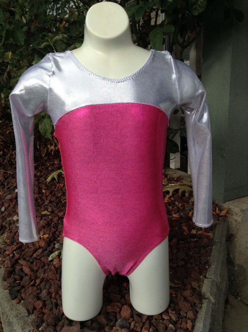 Gymnastics Leotard Girls long sleeved choose your own colours image 1