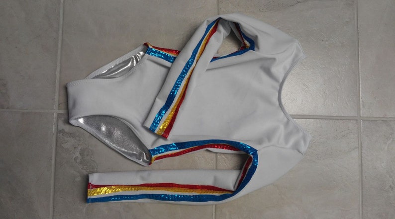 Nadia Comaneci inspired Gymnastics Leotard Child sizes image 1