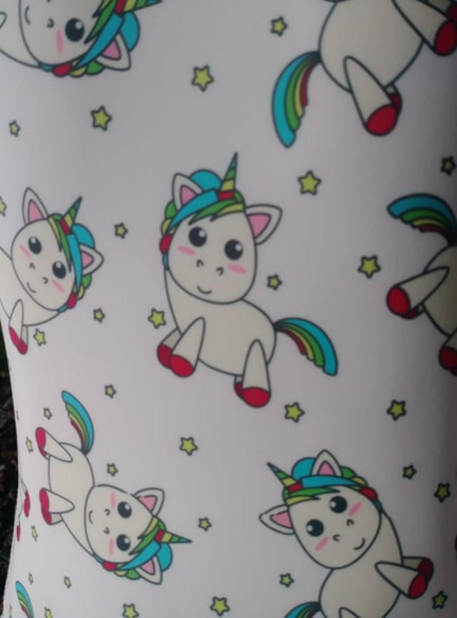 Pastel Glitter Unicorn Long-sleeve Leotard