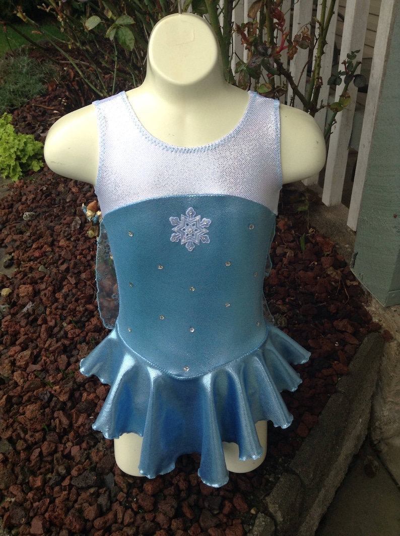 Girl's Disney inspired Queen Elsa figure skating dress Etsy