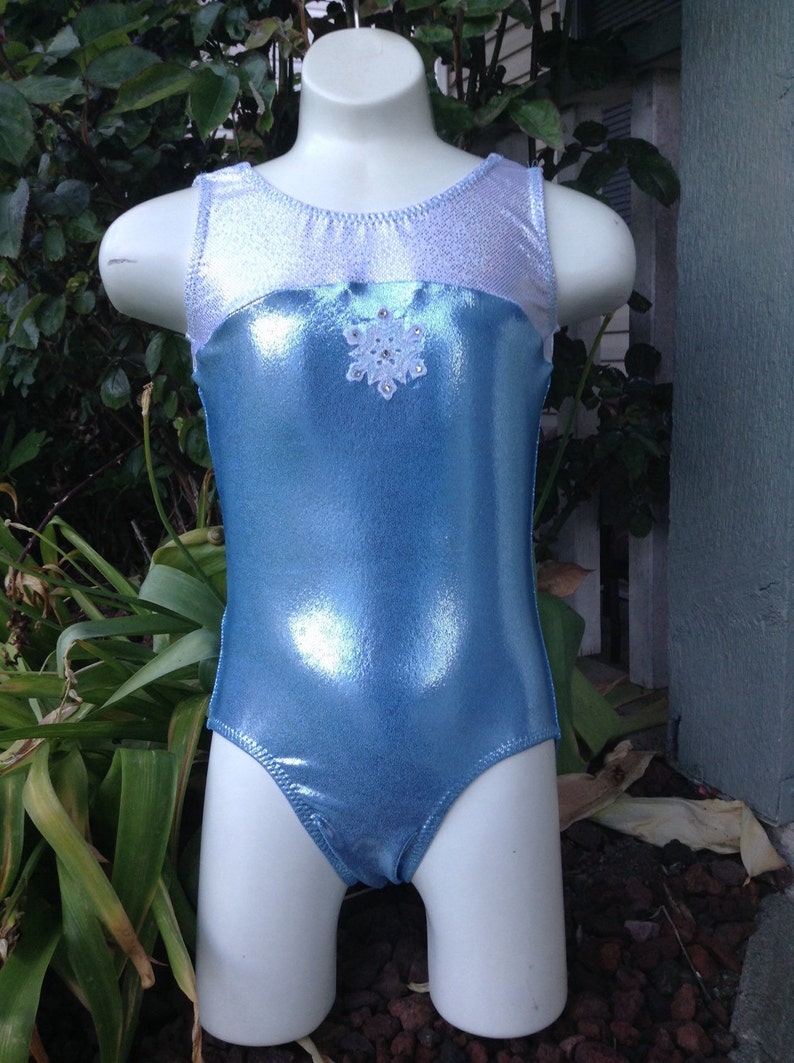 Disney inspired Elsa Frozen leotard shorts gift pack No Sleeve for dance, gymnastics etc image 2