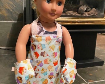 18 Inch Doll Apron set