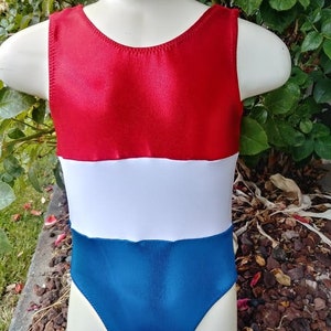 Patriotic United States of America Red, White and Blue Leotard or Biketard image 4