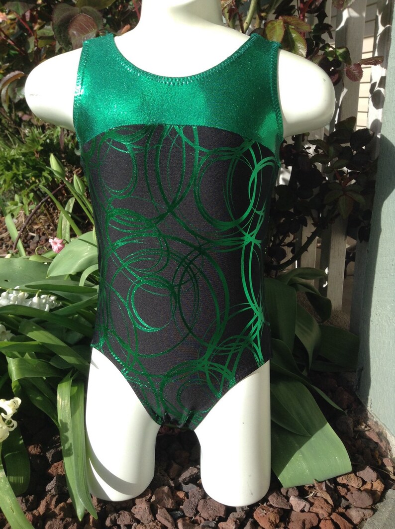 Green Foil Leotard or Biketard for Dance/gymnastics/swimming Etsy