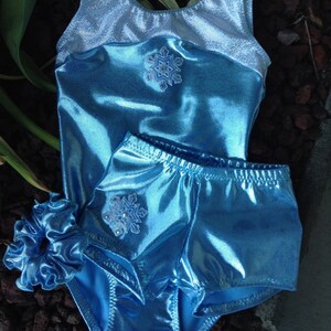 Disney inspired Elsa Frozen leotard shorts gift pack No Sleeve for dance, gymnastics etc image 1