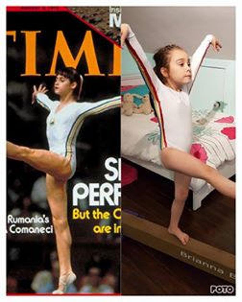 Nadia Comaneci inspired Gymnastics Leotard Child sizes image 3