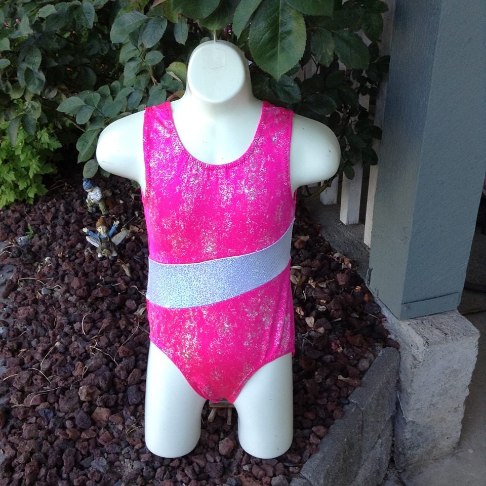 Pink Glitter Leotard for Swimming Dance Tumbling and Etsy Hong Kong