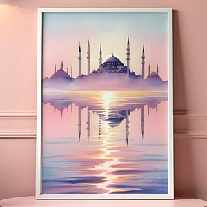 Istanbul wall art, Istanbul poster, Turkish wall art, Hagia Sophia poster, Hagia Sophia gift, Turkish Islamic art, Istanbul art