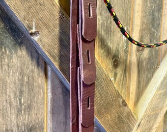 Handmade Leather Cinch Holder: 6-Cinch Capacity, English Bridle Leather