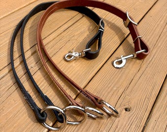 Handmade Leather Horse Training Fork – Western Tack | Adjustable & Durable