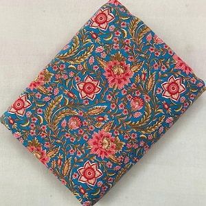 Hand Block Print Sewing Material Craft By The Yard, Handblock Cotton Floral Fabric, Indian Block Print Fabric, Dress making Fabric