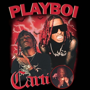 Playboi Carti Grafikdesign Png für Dtf/DTG | POD Design | Design für T-Shirt Druck | Rap-Design PNG |