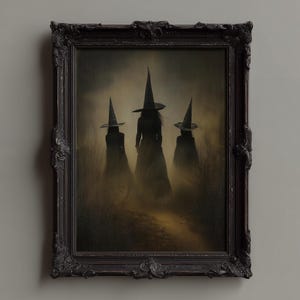 Witch Coven Gothic Art Print: Dark Academia Halloween Decor (Digital Download