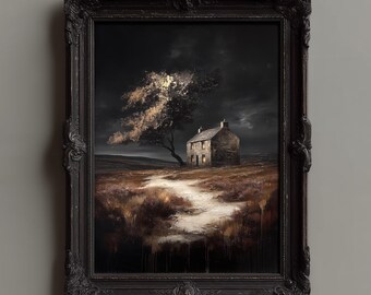 Wuthering Heights Moody Literary Wall Art, Dark Academia Gothic Poster, Romantic Gallery Wall