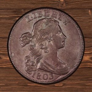 The 1803 Liberty Draped Bust Half Cent Collectors Treasure Authentic Iconic Mint Error Coin Valuable Legendary old coins gift &quot;COIN REPLICA&quot;