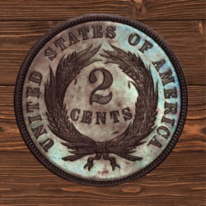 The 1869 Two-Cent &quot;Replica coin&quot; Commemorative US coins for coin collectors Old Coins Gifts