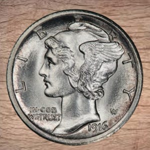 The 1916-D Mercury Dime COPY America’s Most Iconic-Controversial commemorative coins-Replica collectibles Old coin