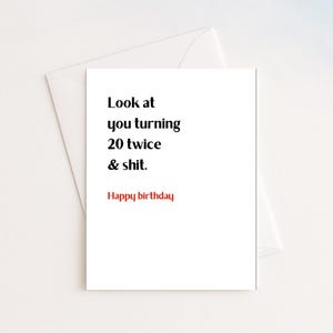 40e anniversaire | quarantième carte d'anniversaire drôle | Cadeau d'anniversaire 40 ans | Cadeau 40e anniversaire