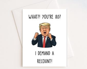 80th Birthday Card For Women Or Men | Trump Birthday Cards | Cards | Funny Card Gift | 80th Birthday Gift For Grandma Grandpa Mom Dad