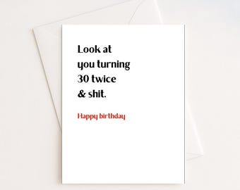 60th Birthday Card | Funny 60th Birthday Card | 60 Year Old Birthday Gift | 60th Birthday Gift