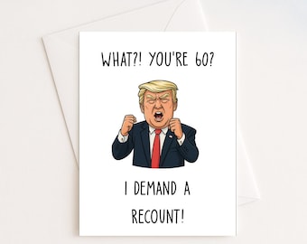 60th Birthday Card For Women Or Men | Trump Birthday Cards | Cards | Funny Card Gift | 60th Birthday Gift For Mom Dad Uncle Aunt