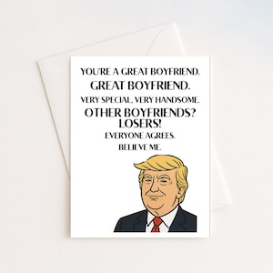 Biglietti di compleanno di Trump / Satira politica / Satirico / Biglietti / Biglietto regalo divertente / Biglietto di compleanno maleducato / Biglietto per amico / Biglietto per lui