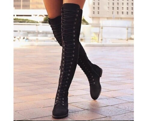 Flat Thigh Boots - Etsy