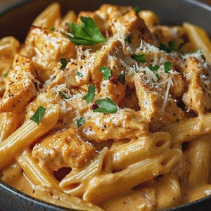 Best Recipe for Creamy Garlic Chicken Pasta, Instant PDF Download, family recipe book, Easy recipe