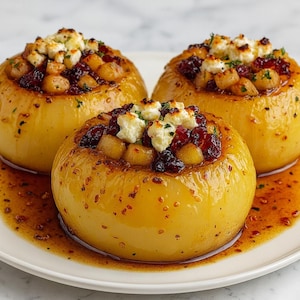 Best Recipe for Easy Baked Apples with Feta, Honey, and Cranberries, Instant PDF Download