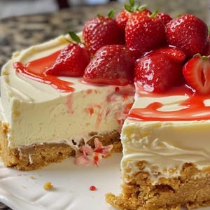Best Recipe for Strawberry Swirl Cheesecake, Instant PDF Download, family recipe book, Easy recipe