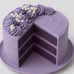 Best Recipe for Easy Blueberry Velvet Cake, Instant PDF Download
