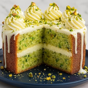 Best Recipe for Easy Pistachio Cream Cake, Instant PDF Download