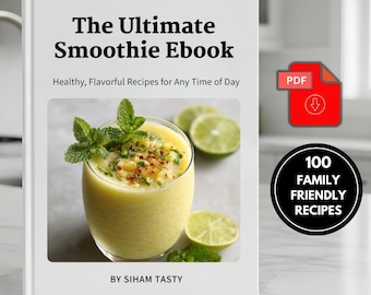 100 Healthy Smoothie Recipes eBook | Weight Loss Energy Detox | Digital Cookbook PDF