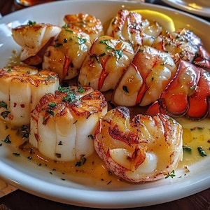 Best Recipe for Garlic Butter Lobster and Scallops, Instant PDF Download, family recipe book, Easy recipe