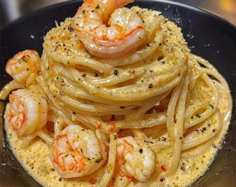 Creamy Cajun Shrimp Pasta Volcano, Instant Download