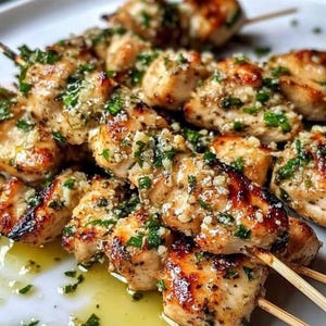 Garlic Parmesan Chicken Skewers Recipe: Savory Grilling (PDF Download)