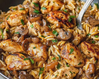 Ricetta dell'orzo cremoso al pollo e marsala: piatto unico per tutta la famiglia (scarica PDF)