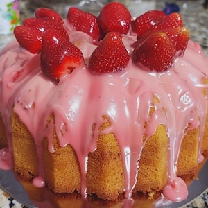 Strawberry Cream Cheese Pound Cake Recipe: Easy Family Cookbook (PDF Download)