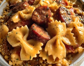 One-Pot Creamy Cajun Sausage Pasta Instant PDF Download