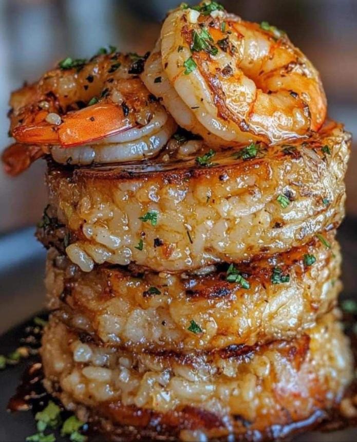 Garlic Butter Shrimp Rice Stack Recipe: Easy Family Meal (PDF Download)