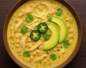 White Chicken Chili Recipe: Easy Family Meal (Instant PDF Download)