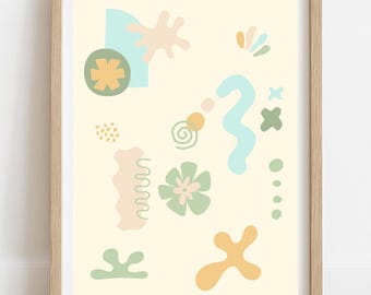 Pastel Abstract Digital Print